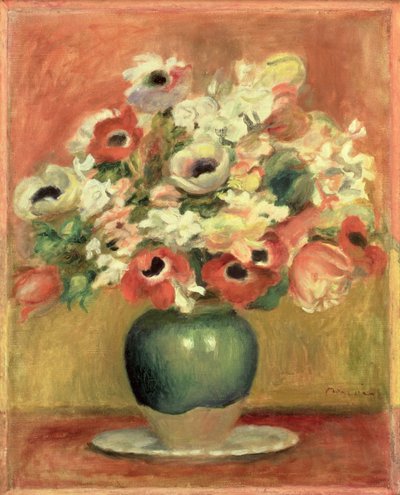 Anemoner, ca 1885 av Pierre Auguste Renoir
